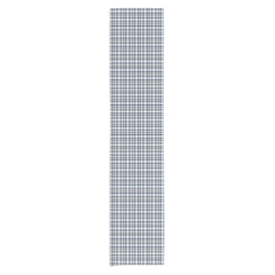 Chemin De Table Court Plaid blanc bleu 1