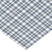Chemin De Table Court Plaid blanc bleu 1 (Coin)