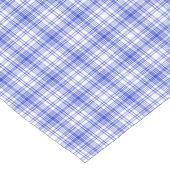 Chemin De Table Court Plaid blanc bleu 2 (Coin)