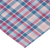 Chemin De Table Court Plaid classique rouge et bleu (Coin)