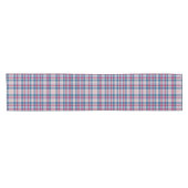 Chemin De Table Court Plaid classique rouge et bleu (Horizontal)