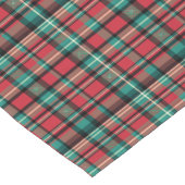 Chemin De Table Court Plaid classique rouge et vert de Noël (Coin)