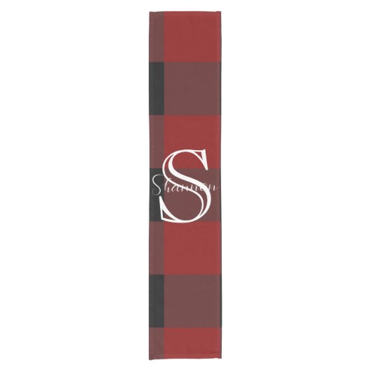 Chemin De Table Court Plaid de buffle monogramme (Devant)