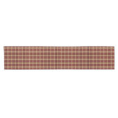 Chemin De Table Court Plaid de pixel en rouge et or (Horizontal)