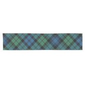 Chemin De Table Court Plaid Green Rustic Holiday Campbell Tartan (Horizontal)