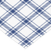 Chemin De Table Court Plaid Nautical Bleu et Blanc (Coin)