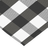 Chemin De Table Court Plaid noir et blanc de bûcheron (Coin)