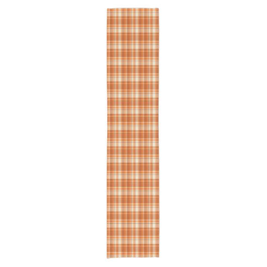 Chemin De Table Court Plaid orange (Devant)