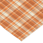 Chemin De Table Court Plaid orange (Coin)