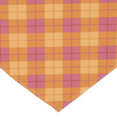 Chemin De Table Court Plaid polarisé dans l'orange et le rose (Coin)