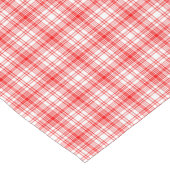 Chemin De Table Court Plaid rouge (Coin)