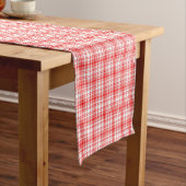 Chemin De Table Court Plaid rouge (In Situ)