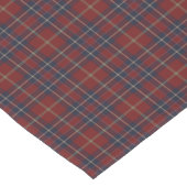 Chemin De Table Court Plaid rustique rouge foncé et de bleu marine (Coin)
