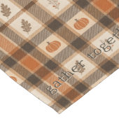 Chemin De Table Court Plaids de citrouille d'automne (Coin)