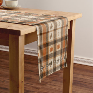 Chemin De Table Court Plaids de citrouille d'automne