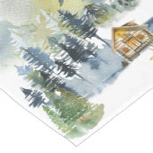 Chemin De Table Court Plan forestier de l'aquarelle (Coin)