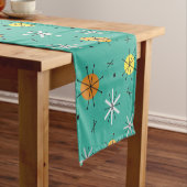 Chemin De Table Court Planètes de l'âge atomique Starbursts Turquoise (In Situ)