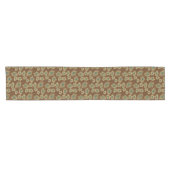 Chemin De Table Court Plumes de paon beige au chocolat Brown (Horizontal)