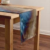 Chemin De Table Court Plumes d'or (In Situ)