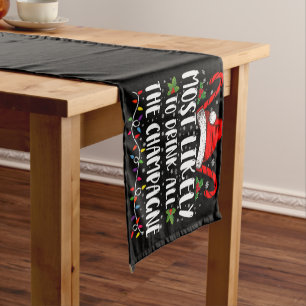 Chemin De Table Court Plus susceptible de boire tout le champagne Boisso
