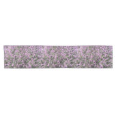 Chemin De Table Court Plutôt Violet Cuir Floral (Horizontal)