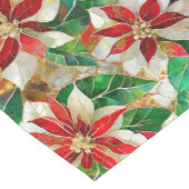 Chemin De Table Court Poinsétée rouge or (Coin)