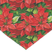 Chemin De Table Court Poinsettias et Holly Feuilles (Coin)