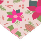 Chemin De Table Court Poinsettias roses (Coin)