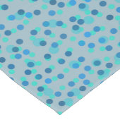 Chemin De Table Court points bleus, turquoise et gris-bleu (Coin)