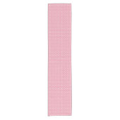 Chemin De Table Court Points Polka sur Rose (Devant)