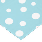 Chemin De Table Court Pois blancs sur Baby Blue (Coin)