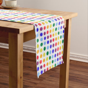 Chemin De Table Court Pois Rainbow coloré moderne Motif 