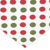 Chemin De Table Court Pois rouges et verts (Coin)