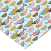 Chemin De Table Court Poisson rétro (Coin)