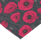 Chemin De Table Court Poppies rouges (Coin)