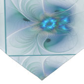 Chemin De Table Court Position, Abstrait bleu turquoise fractal (Coin)