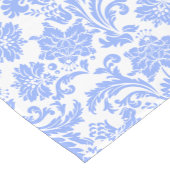 Chemin De Table Court Poudre bleu et blanc Damas florales (Coin)