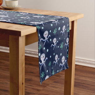 Chemin De Table Court Poulpe sous la mer motif pour enfants