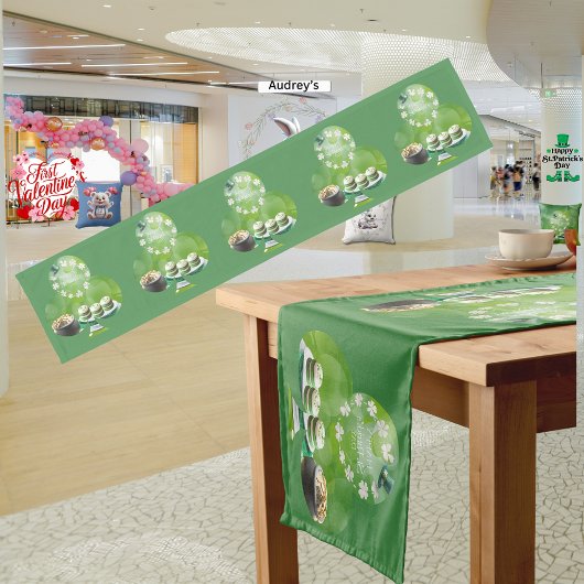 Chemin de table court pour la Saint-Patrick