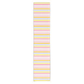 Chemin De Table Court Premier anniversaire Pastel Stripes (Devant)