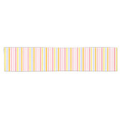 Chemin De Table Court Premier anniversaire Pastel Stripes (Horizontal)