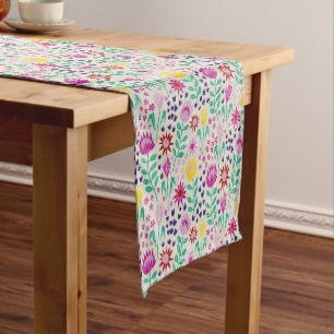 Chemin De Table Court Protea Floral Block Imprimer Lampes Millefleur