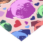 Chemin De Table Court Pug Puppy Dog PopArt Retro Style (Coin)