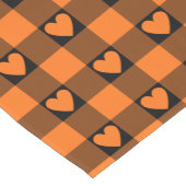 Chemin De Table Court Pumpkin Orange Buffalo Heart Plaid Table Runner (Coin)