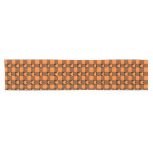 Chemin De Table Court Pumpkin Orange Buffalo Heart Plaid Table Runner (Horizontal)