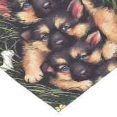 Chemin De Table Court Puppy Pile Table Runner (Coin)