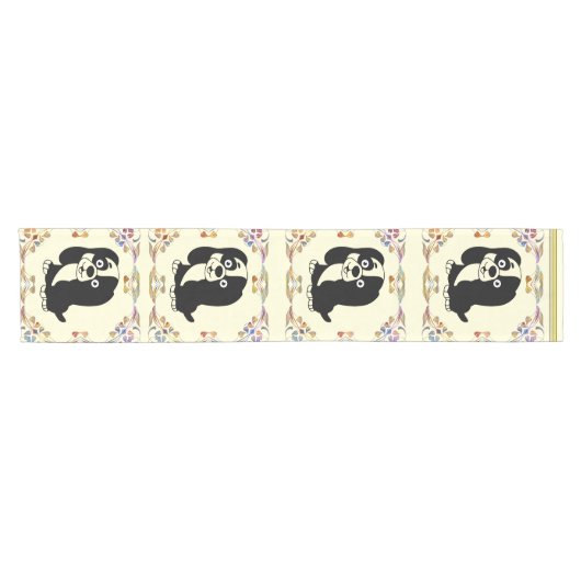 Chemin De Table Court Puppy Table Runner (Horizontal)