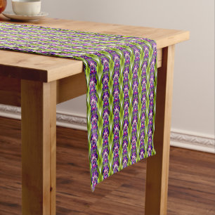 Chemin De Table Court Purple Berries Abstrait Nature Art Motif
