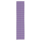 Chemin De Table Court Purple Gray Plaid Tartan Table Runner (Devant)