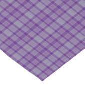 Chemin De Table Court Purple Gray Plaid Tartan Table Runner (Coin)